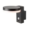 Illuminazione Per Esterno- Applique solare rotonda con sensore 3000k ip44, 22,9x15,5x15,5 cm