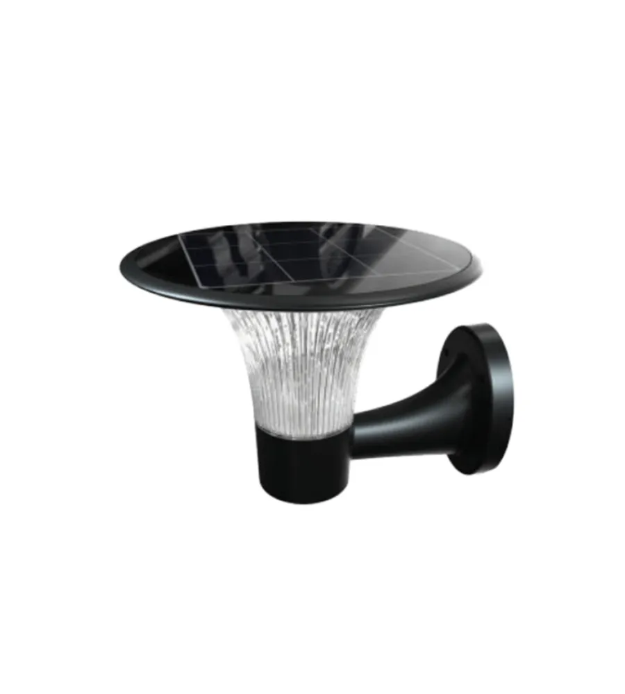 Illuminazione Per Esterno- Applique solare 15w con batteria nera ip65
