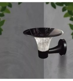 Illuminazione Per Esterno- Applique solare 15w con batteria nera ip65
