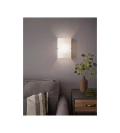 Discount Applique "troy3 " in vetro bianco opaco, e14 Illuminazione Per Interno
