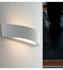 Hot Applique "tucson" per esterni in alluminio bianco, 40w Illuminazione Per Esterno