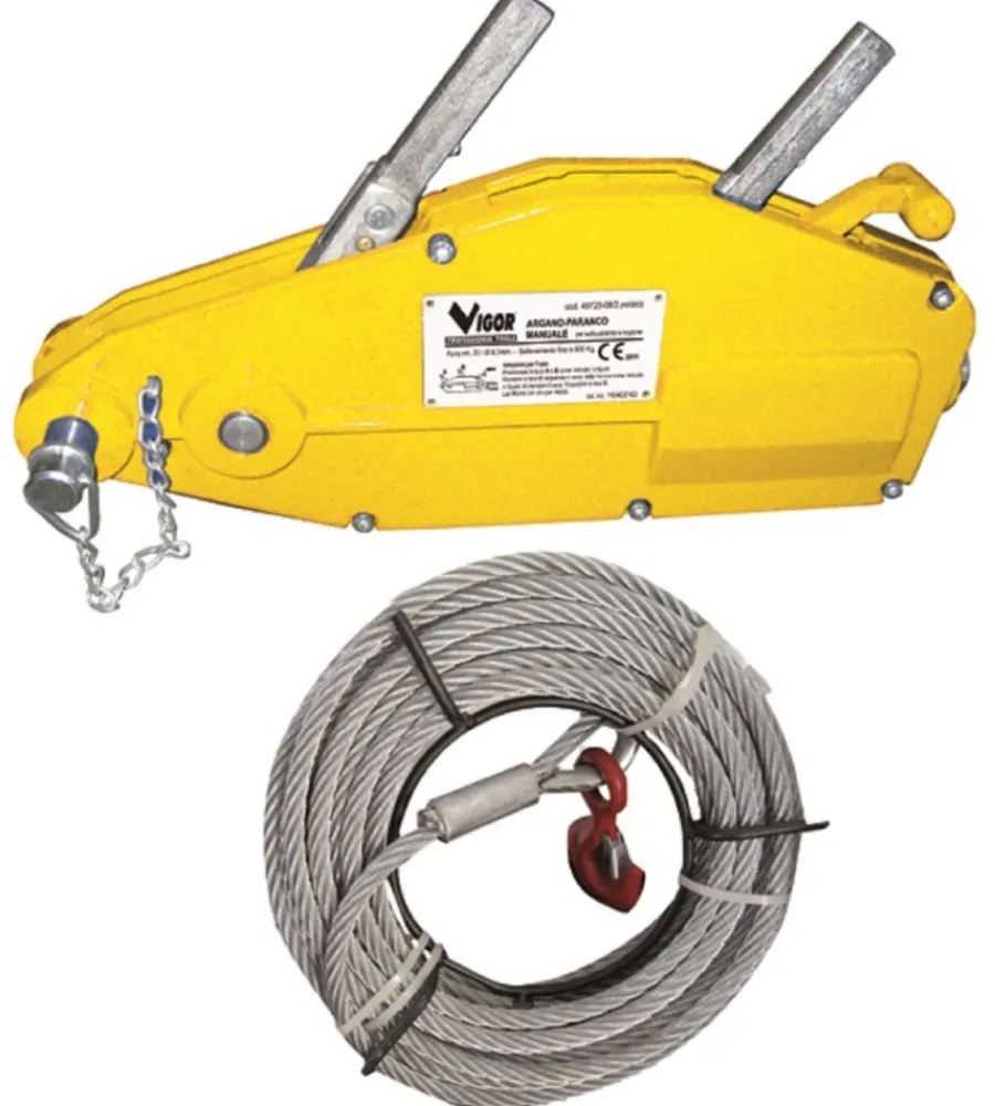 Paranchi E Vericelli|Argano manuale e fune vigor 20 m 800 kg