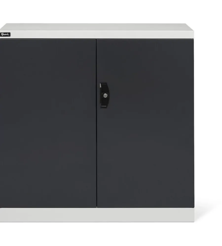 Best Armadietto con ante a battente fami "perfom" in lamiera grigio e antracite 102,3x55,5x100 cm Officina E Garage