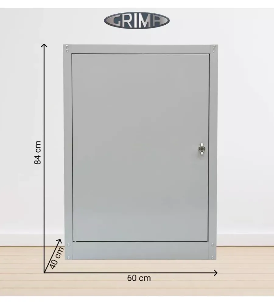Hot Armadietto multiuso in metallo grigio 60x40x84 cm Officina E Garage
