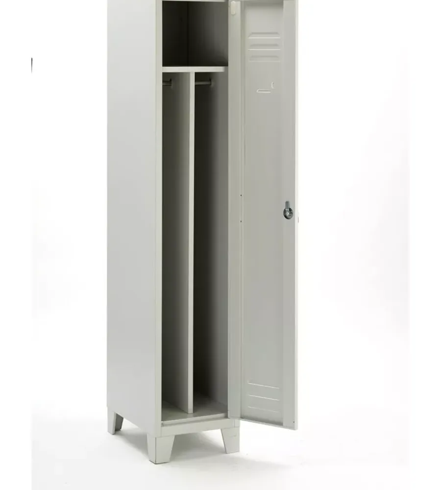 Officina E Garage- Armadietto spogliatoio essenza sporco pulito in metallo 1 posto 36x50x180 cm