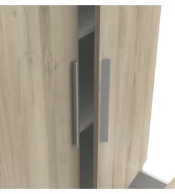 Outlet Armadio 4 ante 2 cassetti quercia 178x51,4x191,5 cm Armadi