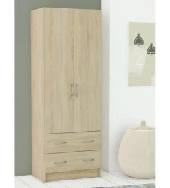 Armadi- Armadio 2 ante 2 cassetti rovere 169,5x60,9x41,1 cm