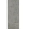 Mobili Multiuso-Sarmog Armadio 2 ante e  2 cassetti ossido bianco e cemento,  71x41x182 cm