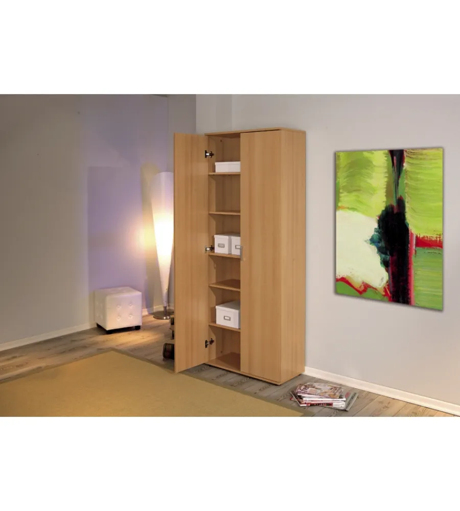 Mobili Multiuso- Armadio 2 ante faggio, 70x34x189h cm