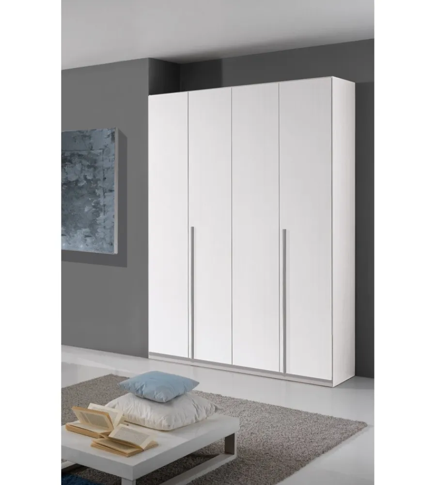 Armadi|Armadio 4 ante "giotto" bianco graffiato 173x54x240 cm