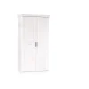 Armadi|Armadio 2 ante in pino massello bianco, 95x55x190 cm