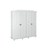 Best Armadio 4 ante in pino massello bianco, 182x59,5x197,5 cm Armadi