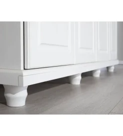 Best Armadio 4 ante in pino massello bianco, 182x59,5x197,5 cm Armadi