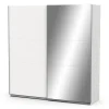Armadi- Armadio 2 ante scorrevoli "ghost" con specchio bianco 194,4x59,9x203 cm