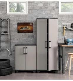 Keter Riponimento In Resina|Armadio alto "sistema new" in polipropilene grigio 68x39x173 cm
