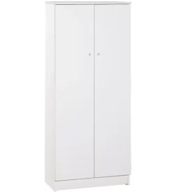 Sarmog Mobili Multiuso|Armadio basso 2 ante bianco, 62x147x34 cm