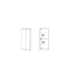 Clearance Armadio basso 2 ante olmo, 62x147x34 cm Mobili Multiuso