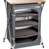 Brunner Campeggio|Armadio da campeggio pieghevole "razor ultralight ls" in alluminio e poliestere nero 4 ripiani 60x46x82 cm