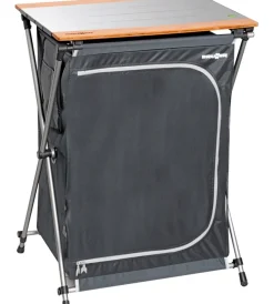 Brunner Campeggio|Armadio da campeggio pieghevole "razor ultralight ls" in alluminio e poliestere nero 4 ripiani 60x46x82 cm