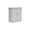 Biohort Contenitori Da Esterno|Armadio da esterno "romeo m" in acciaio argento metallizzato, 132x57x140 cm - 55070