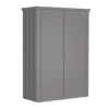 Clearance Armadio da esterno "romeo m high" in acciaio grigio quarzo metallizzato, 132x57x140 cm - 58010 Contenitori Da Esterno