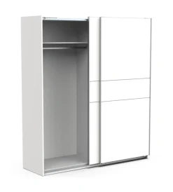 Best Armadio "ghost" bianco con ante scorrevoli, 178x59x203 cm Armadi