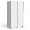Armadi- Armadio "ghost" bianco con ante scorrevoli, 116x59x203 cm