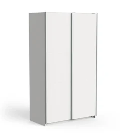 Armadi- Armadio "ghost" bianco con ante scorrevoli, 116x59x203 cm