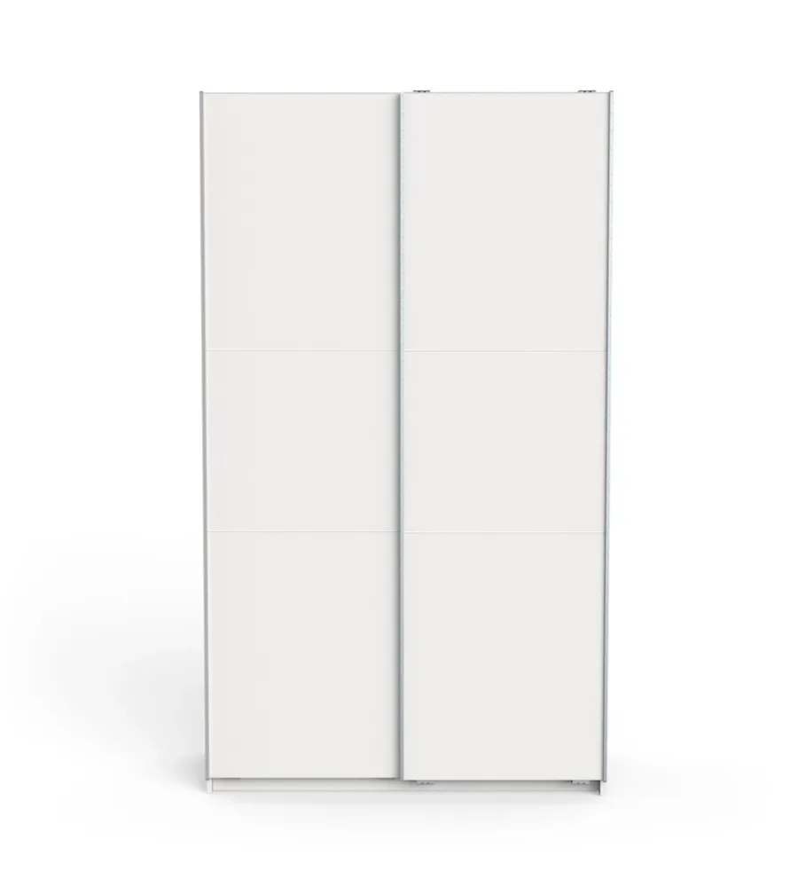 Armadi- Armadio "ghost" bianco con ante scorrevoli, 116x59x203 cm