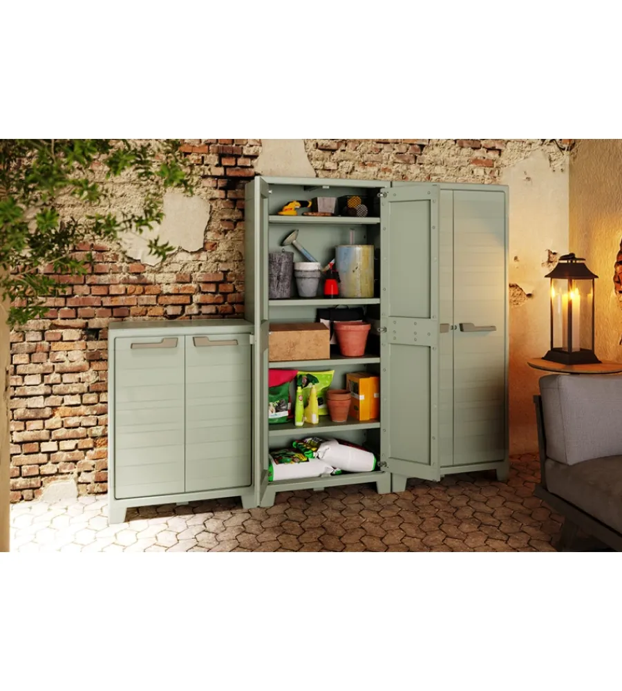 Keter Riponimento In Resina|Armadio in resina alto "planet" grigio 80x44x182 cm