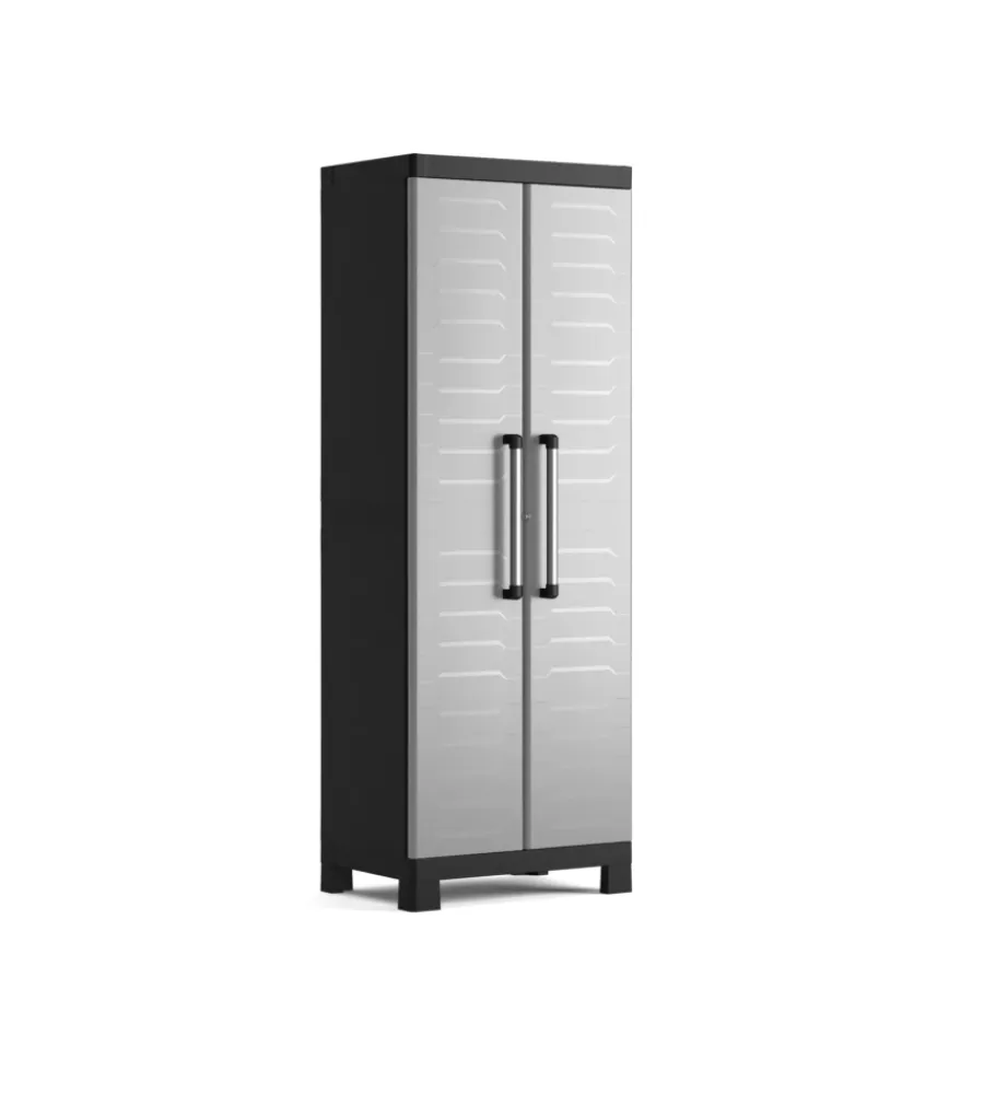 Keter Riponimento In Resina|Armadio in resina alto "detroit" grigio, 65x45x182 cm