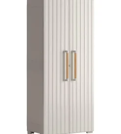 Riponimento In Resina-Keter Armadio in resina alto "groove" beige 80x45x180 cm