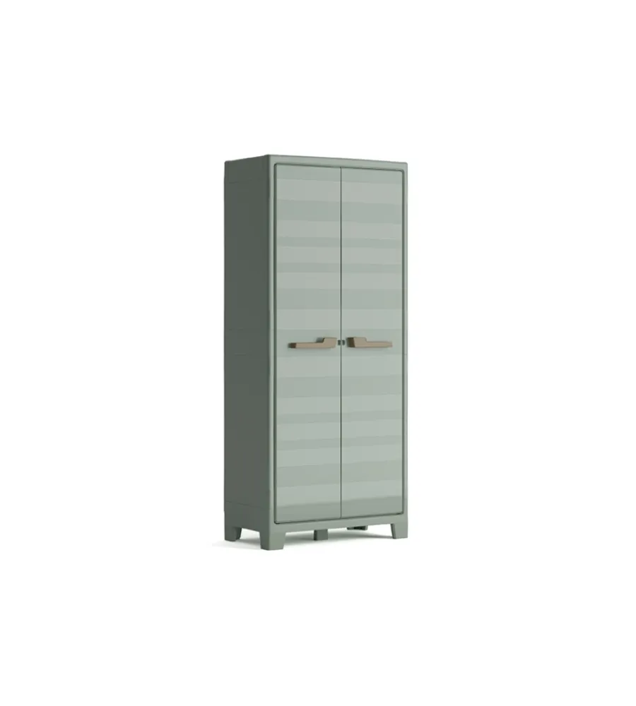 Riponimento In Resina-Keter Armadio in resina alto multispace "planet" grigio 80x44x182 cm