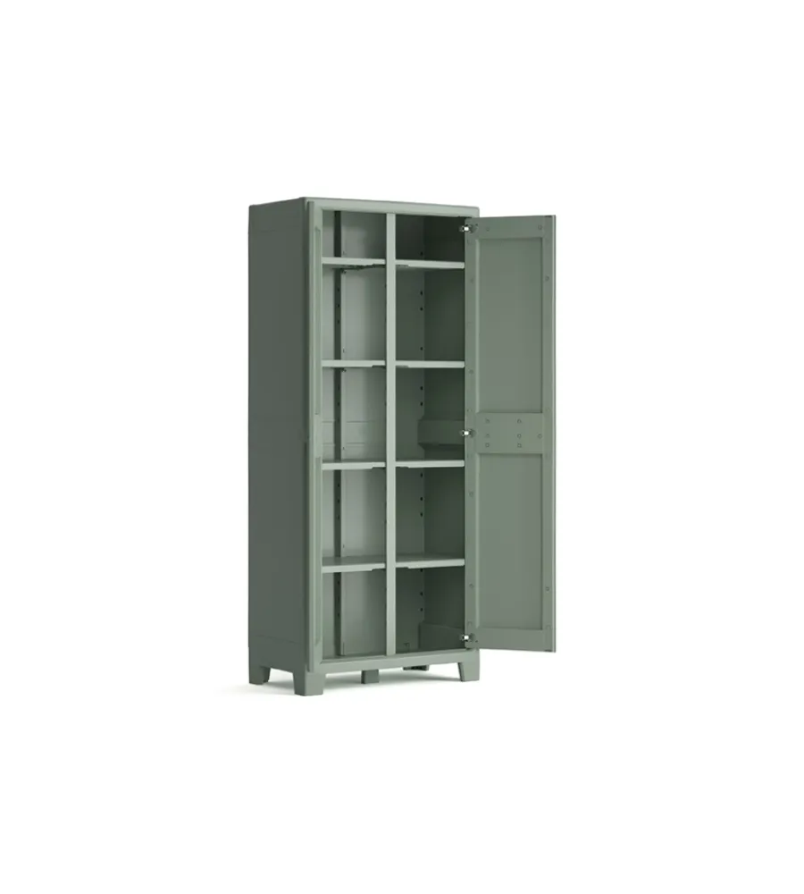 Riponimento In Resina-Keter Armadio in resina alto multispace "planet" grigio 80x44x182 cm
