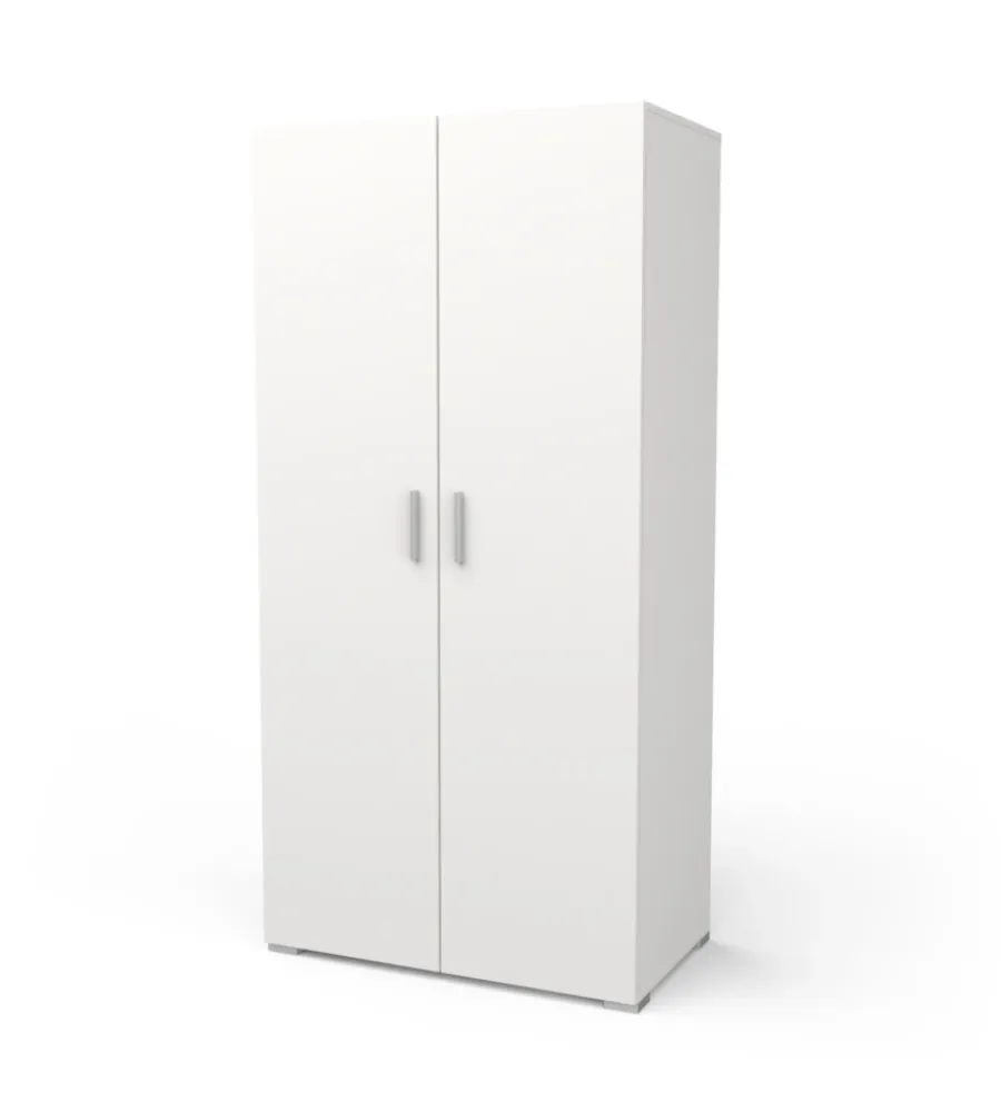 Armadi|Armadio "izzy" 2 ante bianco opaco, 90,3x51,7x185,7 cm
