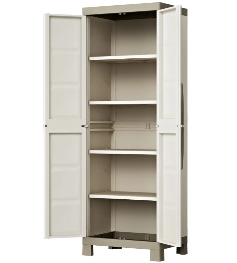 Online Armadio "excellence" 2 ante in resina beige, 65x45x182 cm Riponimento In Resina