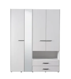 Armadi-BellaHome Armadio "lisbona" 4 ante bianco, 161x55x205 cm
