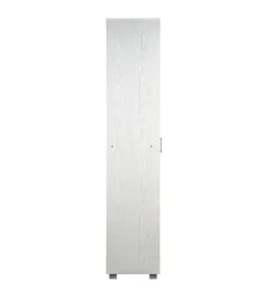 Armadi-BellaHome Armadio multifunzione in laminato bianco venato alto 78x35x170 cm