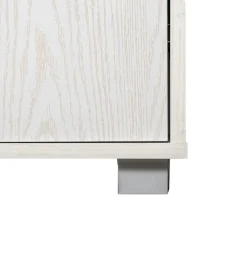 Armadi-BellaHome Armadio multifunzione in laminato bianco venato alto 78x35x170 cm