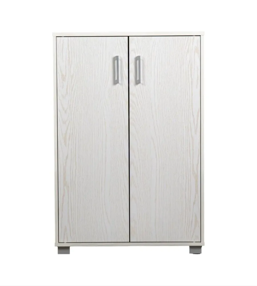 Discount Armadio multifunzione in laminato bianco venato basso 60x35x90 cm Armadi