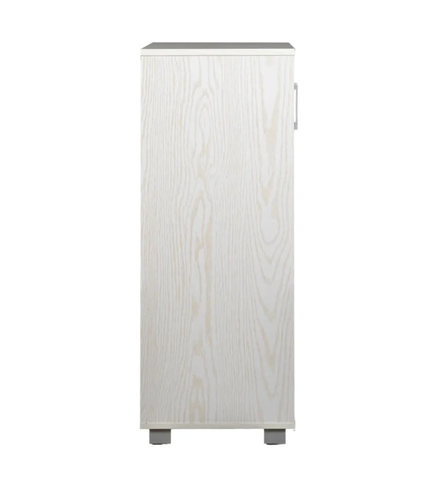 Discount Armadio multifunzione in laminato bianco venato basso 60x35x90 cm Armadi