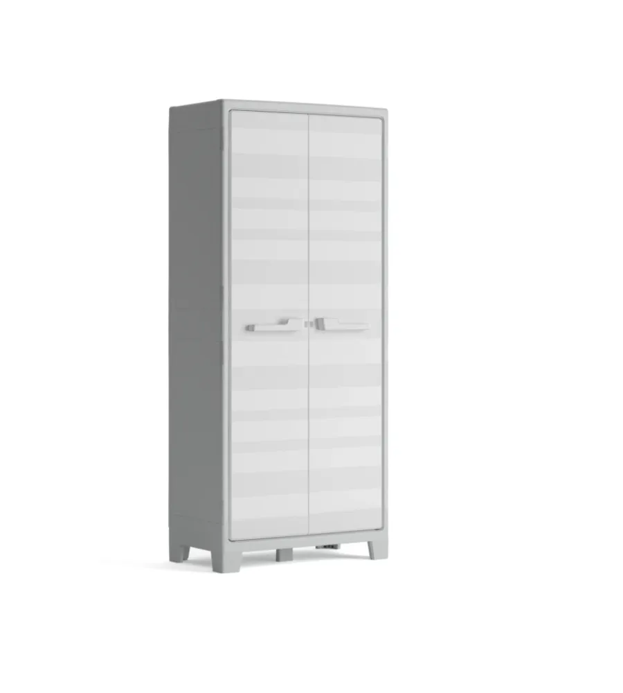 Riponimento In Resina-Keter Armadio multispace "maximo" in resina grigio chiaro 80x44x182 cm