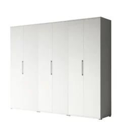Armadi- Armadio multiuso 6 ante bianco 240x52x207 cm