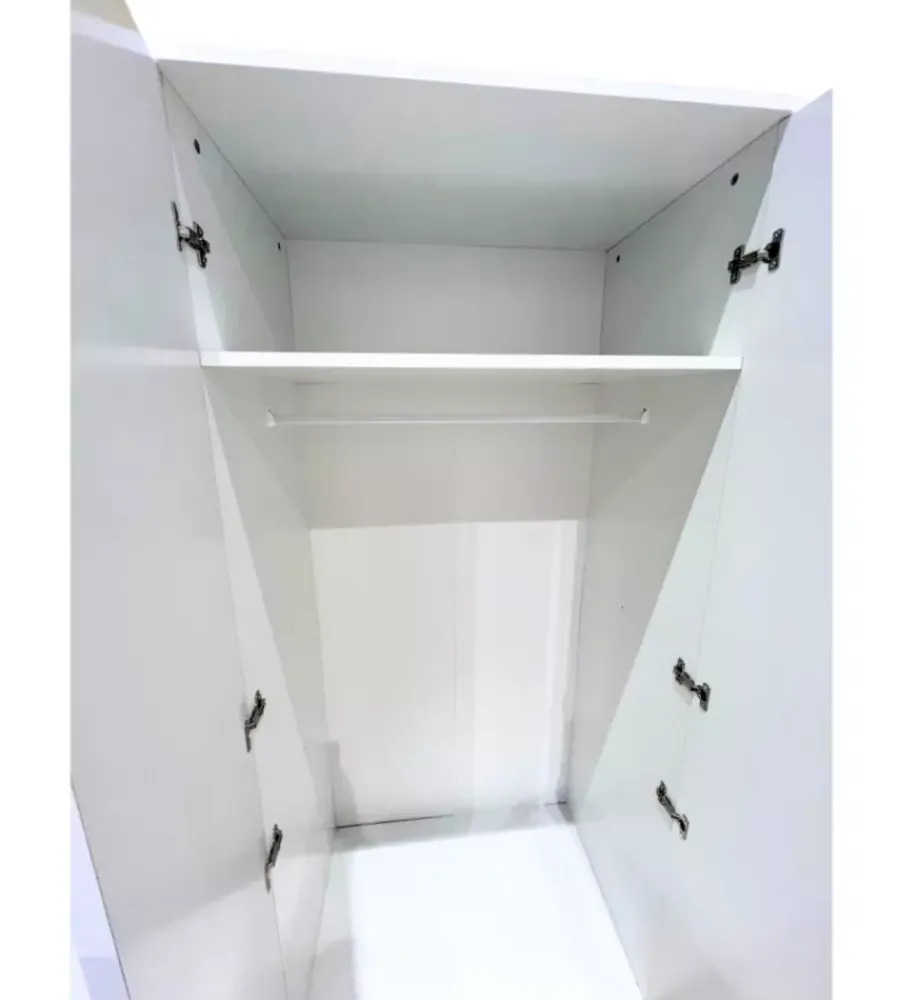Armadi- Armadio multiuso 6 ante bianco 240x52x207 cm