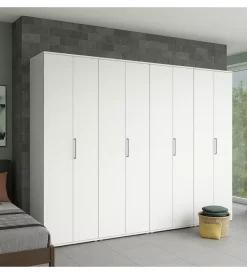 Armadi|Armadio multiuso 8 ante bianco 320x52x207 cm