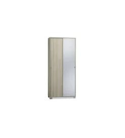 Mobili Multiuso-Sarmog Armadio olmo 2 ante scorrevoli 1 a specchio, 78x181x35 cm