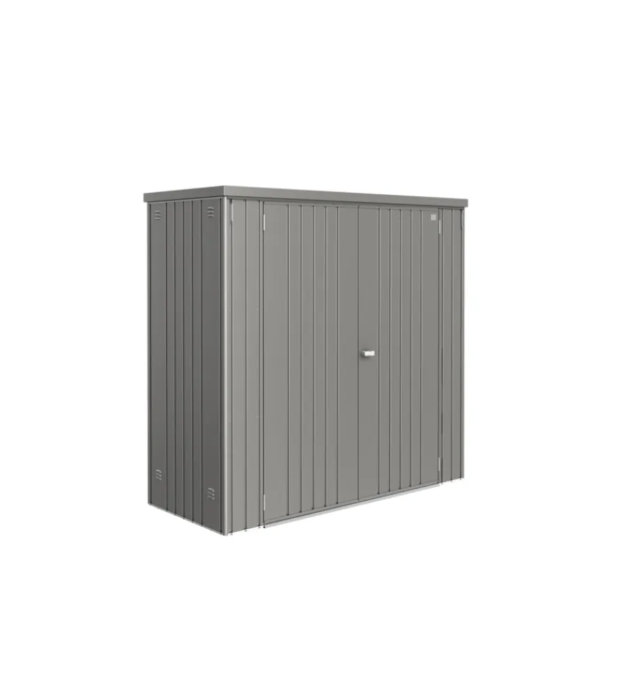 Biohort Contenitori Da Esterno|Armadio per attrezzi "misura 190" in acciaio zincato grigio quarzo metallizzato, 191x83x182,5 cm - 30060