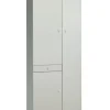 Mobili Multiuso-Sarmog Armadio portabiancheria 3 ante 1 cassetto, 77x34x183 cm
