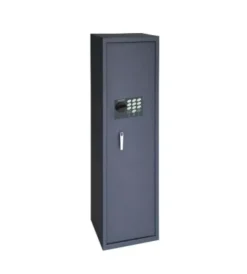 Serratura E Sicurezza|Armadio portafucili elettrico 5 posti in acciaio con tesoretto, 30x30x145 cm