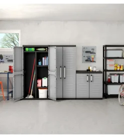 Riponimento In Resina-Keter Armadio portascope in resina "detroit" grigio, 89x54x182 cm